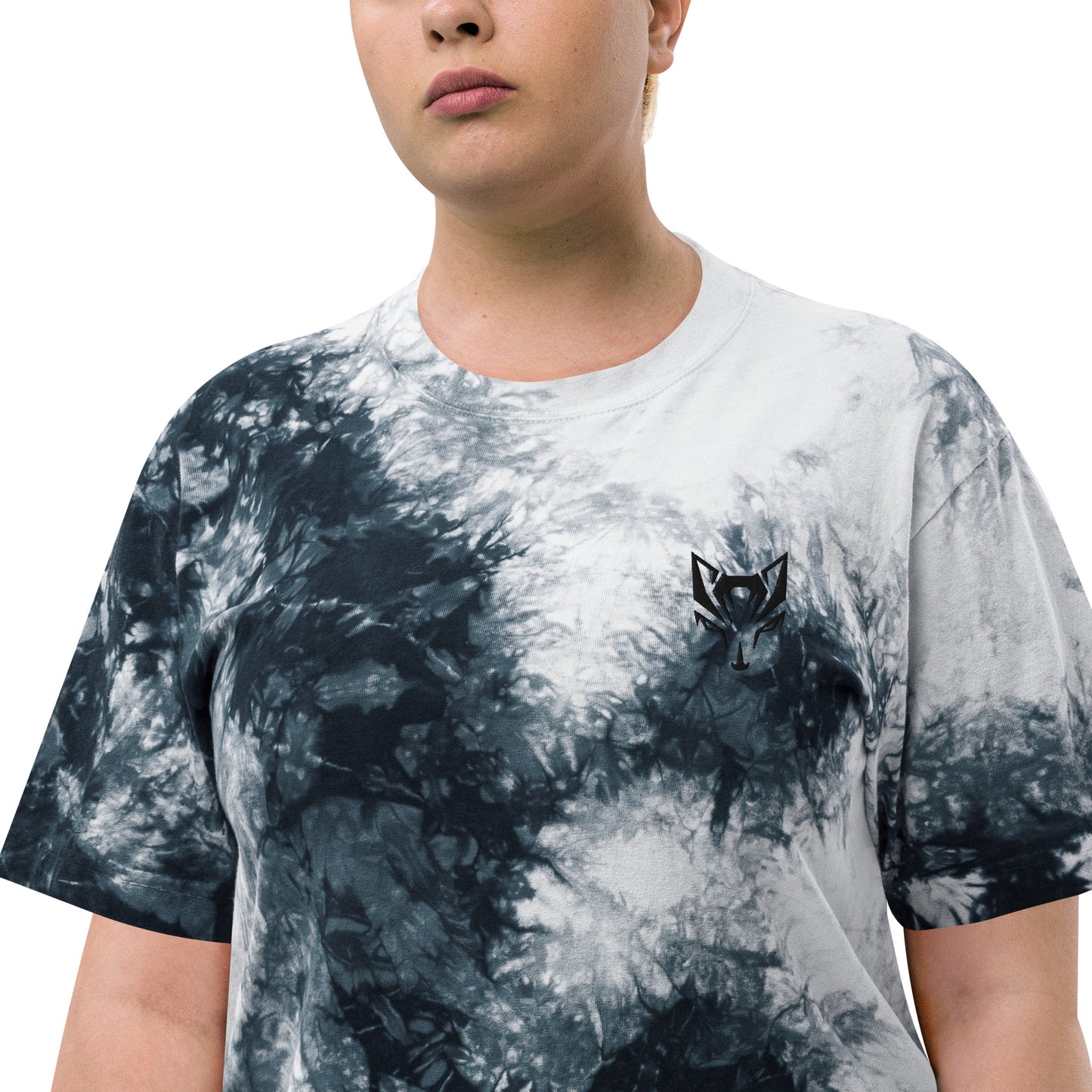 Wolfepack Logo Oversized tie-dye t-shirt