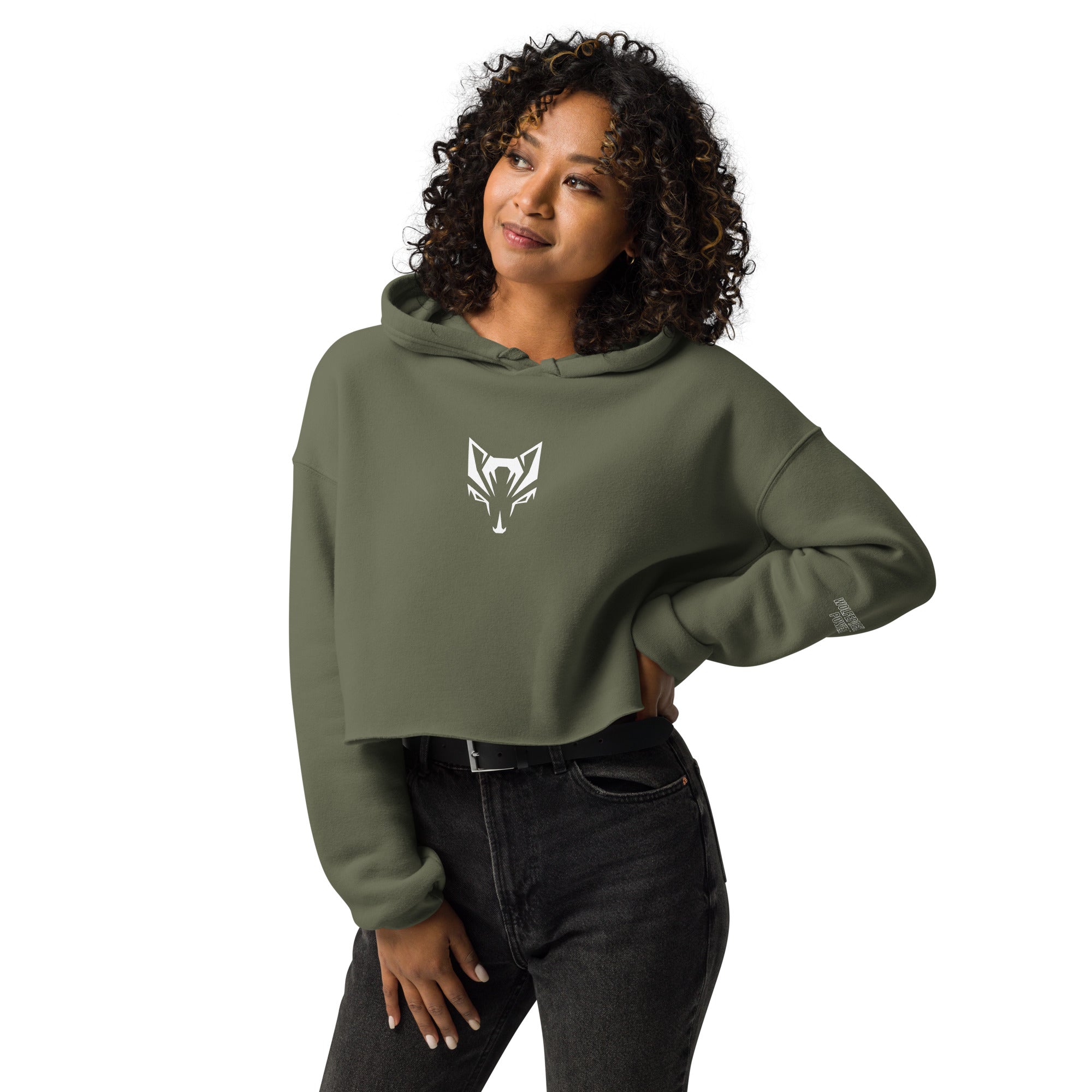 Wolfepack Logo Crop Hoodie